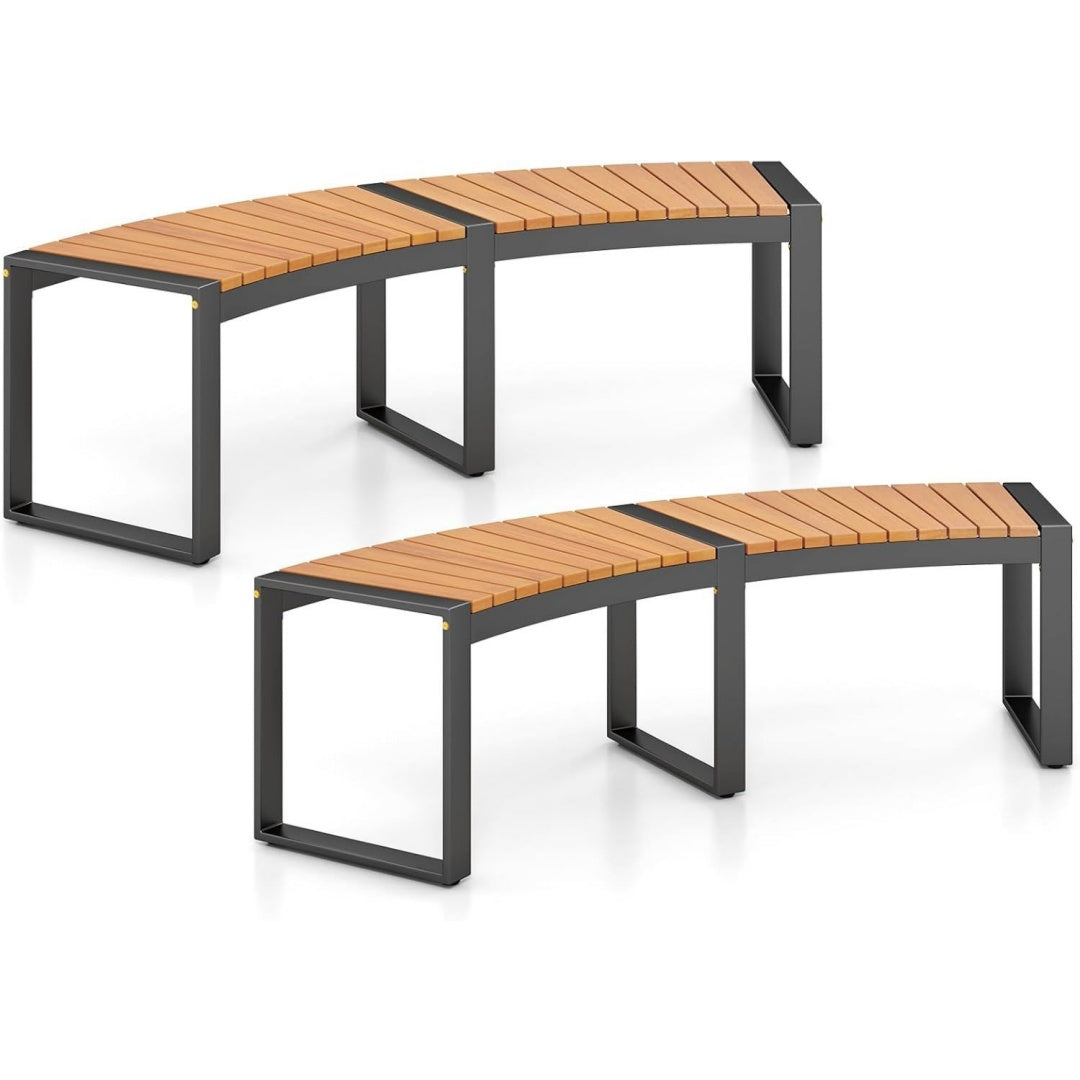 Gartenbank natur holz 2-3 Sitzer Holzbank wetterfest Sitzbank Outdoor