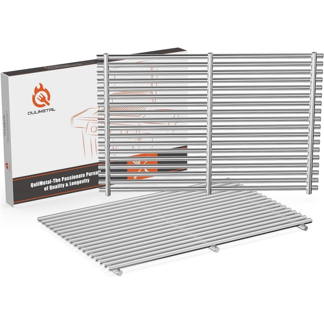QuliMetal 47 edelstahl 47,6 x 33,7cm 7cm Grillroste 66095 fuer Genesis II E-310 Genesis II LX E-340/S-340