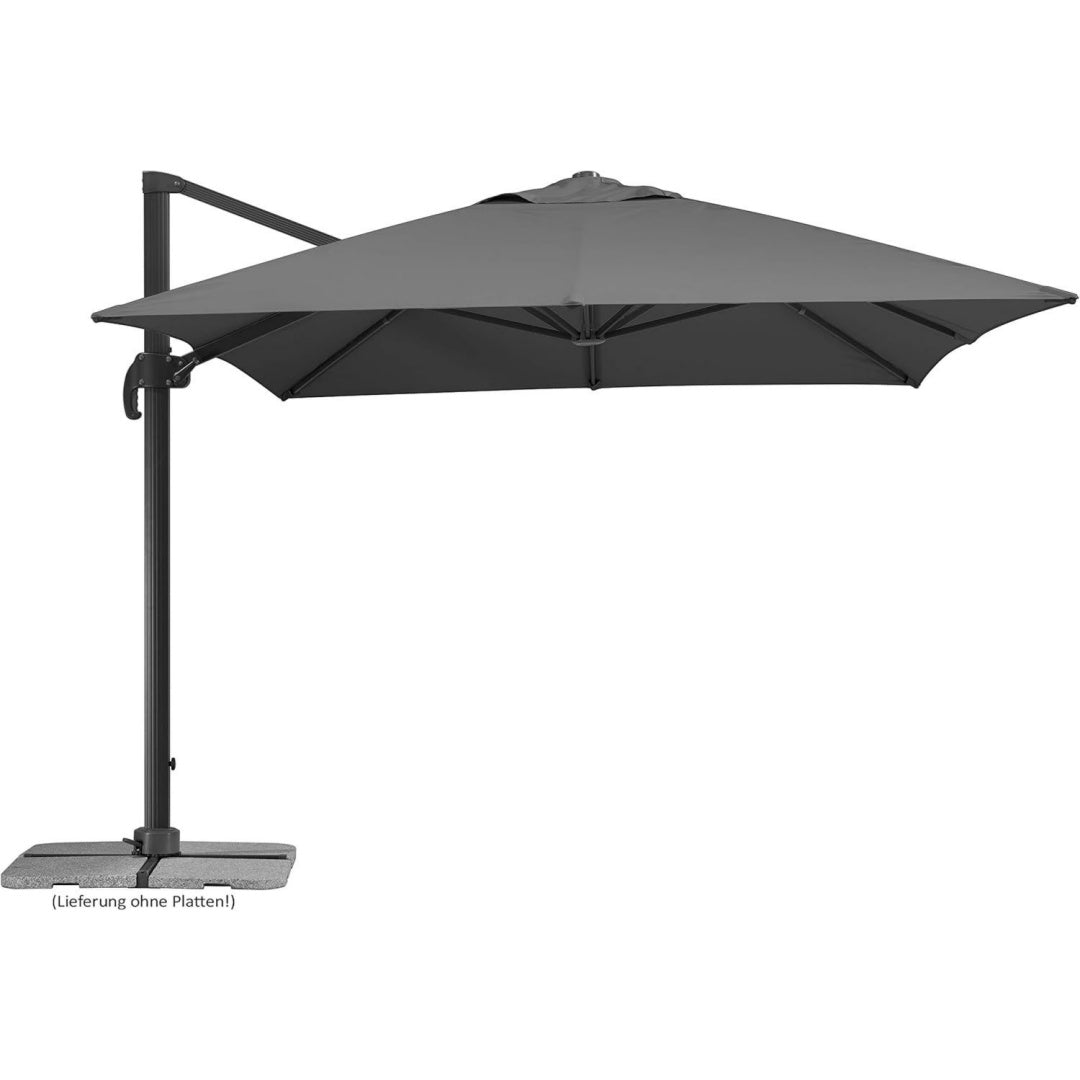 Schneider Sonnenschirm RHODOS GRANDE ca. Grau anthrazit 400 x 300 cm Anthracite