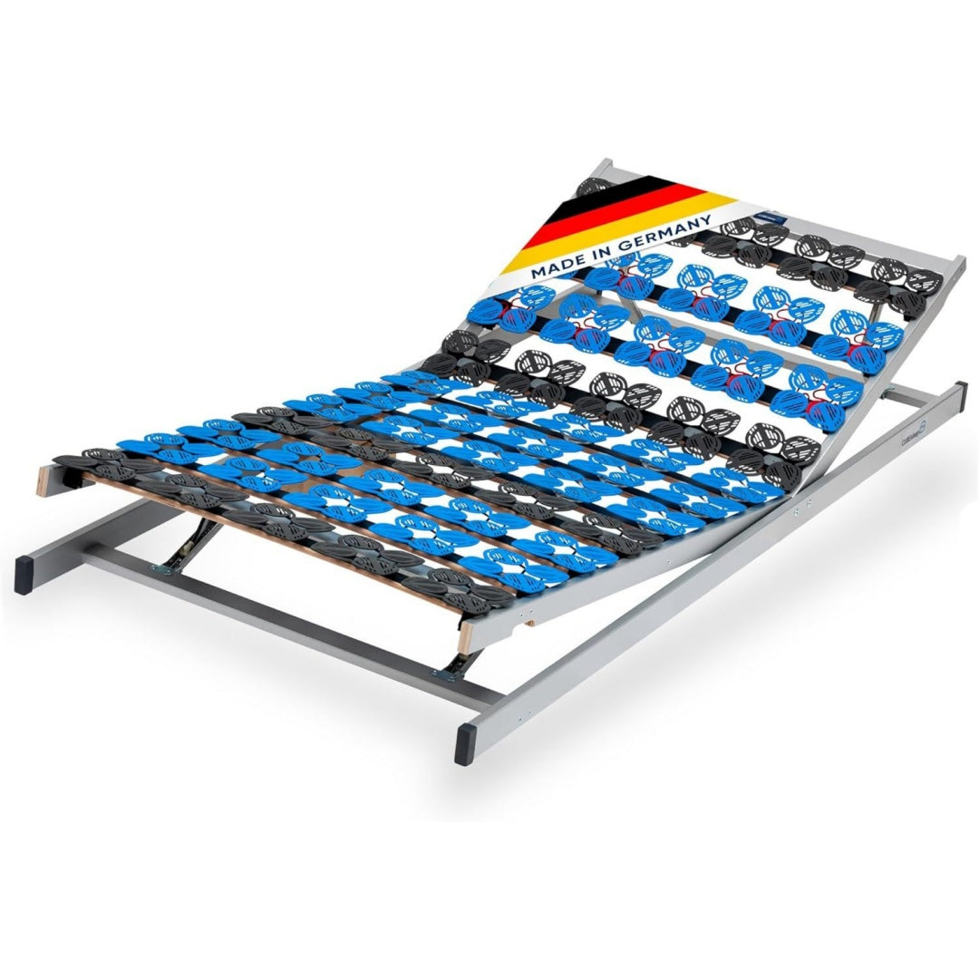 CubeSleep Cloud 7-Zonen Tellerfeder-Lattenrost verstellbar Schulterabsenkung Kopf- und Fussteil manuell verstellbar Fertig montiert Made In Germany