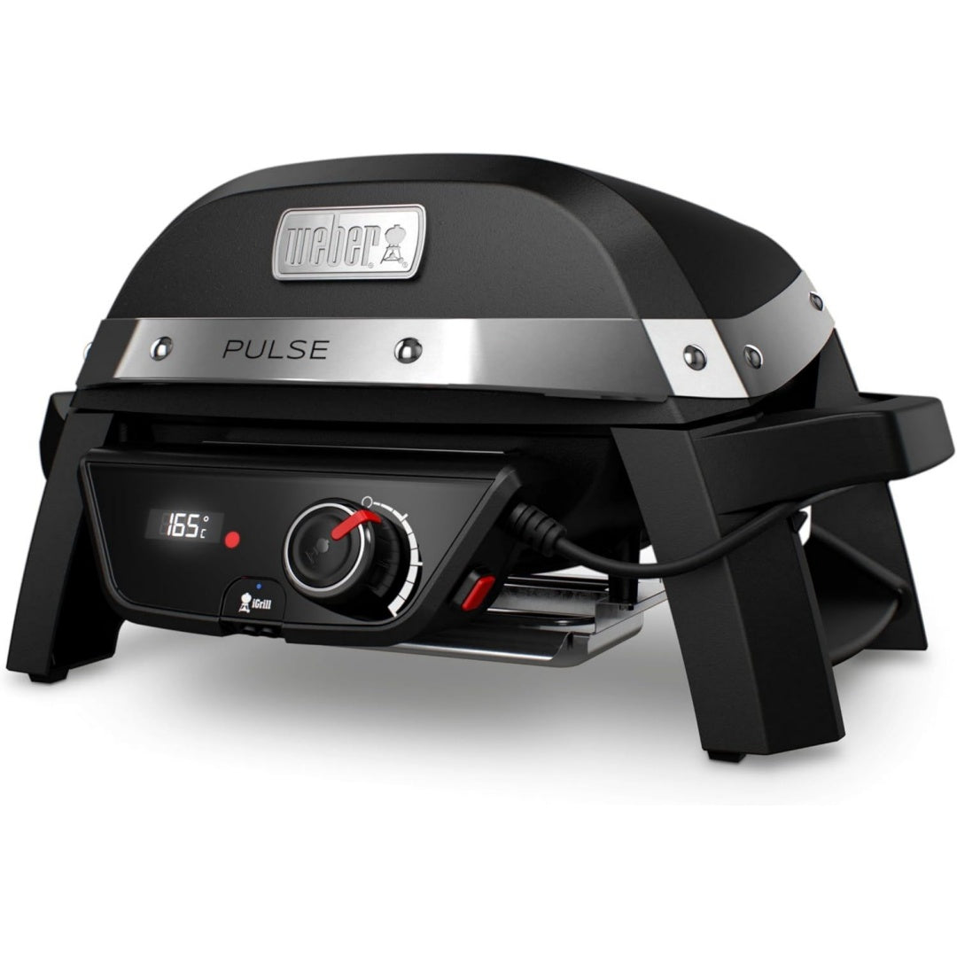 Pulse 1000 Elektrogrill 1800 W Schwarz 41 x 31 cm Porzellanemaillierte Guss-Grillroste Smarte digitale Temperaturkontrolle
