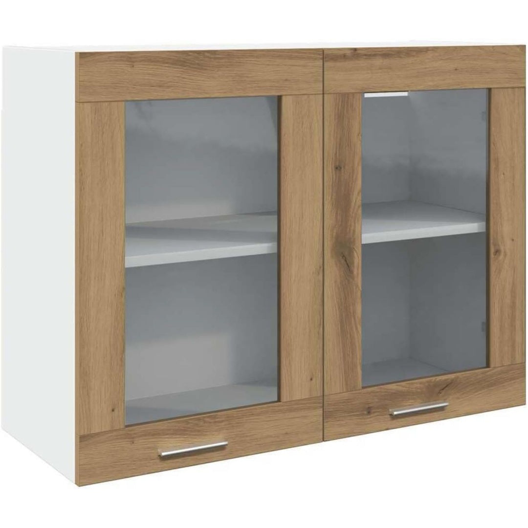 Haengeglasschrank Artisan- Holzwerkstoff eiche 80x31x60 cm