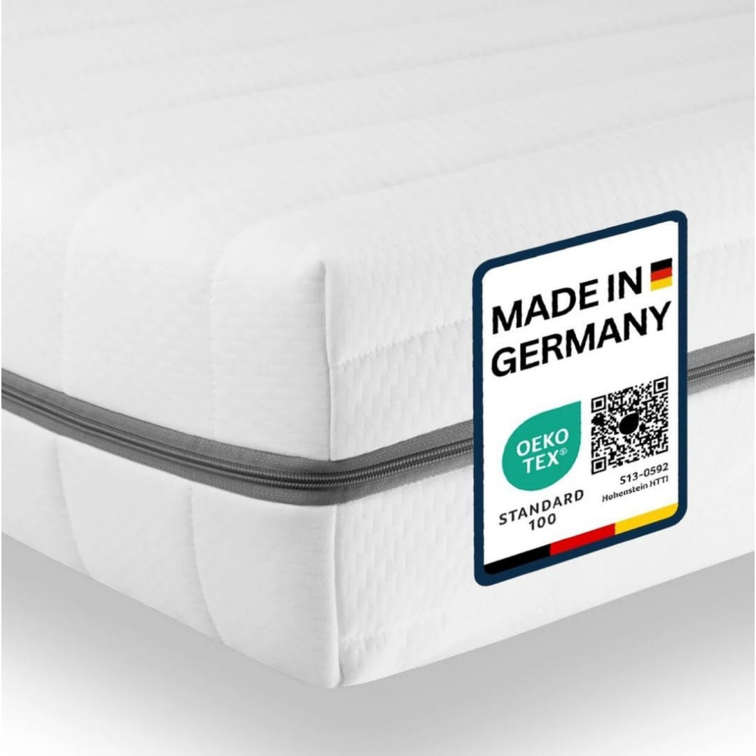 Matratze - Ergonomische Kaltschaummatratze - 7-Zonen-Matratze H2 H3 - Oeko TEX Zertifiziert - Waschbarer Bezug - 2in1 Matratzen Haertegrad